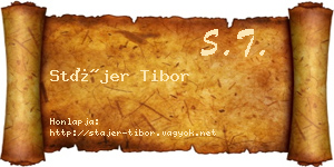 Stájer Tibor névjegykártya