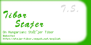 tibor stajer business card